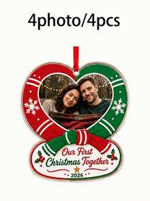 Custom Christmas Photo Ornament, Personalized Tree Hanging Decor, Festive Holiday Party Wall Accent, Customized Picture Family Keepsake, Customizable 2026 Xmas Picture Ornament, Christmas Gift, Seasonal Home Decor, Gift For Grandma And Grandpa - Style a - View 14