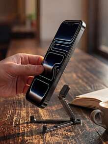 Foldable Mini Keychain Phone Stand Spring Hook Portable Travel Cell Phone Holder Compatible With IPhone All Smartphones Up To 20.32 Cm - Multiple Styles - View 6