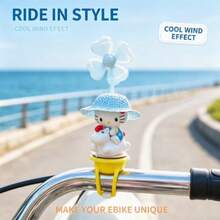 SANRIO Car Dashboard Ornament, Cute Cartoon Rotating Windmill Decor, Non-Electric Rotating Windmill Ornament For Bicycle, Motorcycle, Scooter And Car Decoration, Back To School Gift - Multicolor - View 3