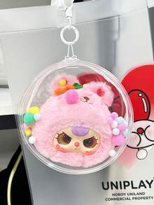 1 Set Cotton Doll Storage Bag, PVC Thickened High Transparency Doll Bag, 15cm Cute Cartoon Doll Storage Display Dust-Proof Hanging Bag, Transparent Q-Version Round Head Walking Doll Bag, Suitable For Data Cable Storage, Earphone Accessories Storage, Waterproof Bag - View 8