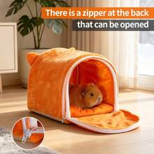ITANDME Winter Guinea Pig Hideout, Animal-Shaped Rabbit Hideaway, Non-Slip Base & Removable Pad, Easy To Assemble And Disassemble With Zipper & Machine Washable, For Dwarf Rabbits, Guinea Pigs, Ferrets, Chinchillas, Hedgehogs, And Other Small Animals - View 7
