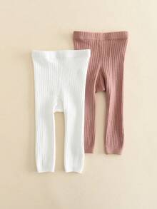 2pcs Solid Color Children's Tights, Soft And Comfortable, Infant & Toddler Pantyhose, Suitable For Daily Wear - Multicolor - View 21