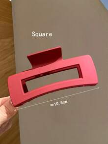 1 Big Matte Hair Claw Clips For Thick Hair Large Rectangle Nonslip Jaw Clamp Strong Hold Hair Accessories For Women Hair Accessories Clip Fall Style - Red - View 8