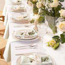 1/2/6pcs Premium Solid Color Satin Napkins For Hotel, Banquet, Wedding, Table Setting, Home Use, Afternoon Tea, Atmosphere Tablecloth - Beige - View 4