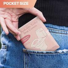 100pcs Portable Disposable Toilet Seat Covers - Suitable For Hotels, Airplanes And Outdoor Camping, Individually Wrapped, Soft And Hygienic, Fits Most Toilet Shapes, Essential For Public Restrooms, Portable Toilet Seat Covers, Airplane Bathroom Accessories, Hygiene Protection, Toilet Seat Covers, Travel Essentials - View 5