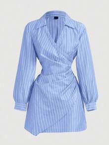 Women Midi Dresses - Blue - View 5