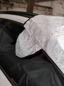 ABS Material Universal Car Snow & Frost Cover, Heat Resistant & Durable, Suitable For Private Cars And Ride-Hailing Vehicles Windshield Sunshade, Dual-Use For Winter & Summer, Suitable For Home And Commercial Use, Outdoor Protection - Multifunctional - View 3