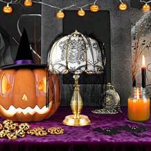Gothic Black Lace Skull Tassel Lampshade, Elegant Gothic Pendant Light Shade, Suitable For Halloween Decoration, Pendant Light, Table Lamp, Ceiling Light, Party Decoration - Lace Fringe Style - View 4