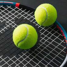 3-Pack (3 Balls Per Can) Fluorescent Yellow High Elasticity Thickened Waterproof Stain-Resistant Washable 64mm Diameter Match & Training Tennis Balls - Yellow - View 5