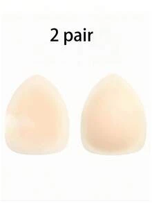 1/2 Pairs Of Triangular Silicone Invisible Lifting Bra Pads, With Anti-Slip Self-Adhesive Upper Support Lining And Seamless Seamless Design. Perfect For Wearing With Summer Dresses, Swimsuits And Beach Vacations. - Multicolor - View 9