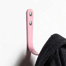 6/12pcs Pink J-Shaped Hooks-Delicate Peach Pink Wall Mounting Hooks With Screws For Bedroom, Entryway, Key, Coat, And Additions Hanging Hooks With Heartfelt Decorative Load-Bearing Design, Utility Hooks - Multicolor - View 4