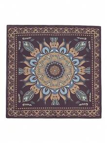 1pc Floral Print Bandana Square Scarf, Beach Travel Decorative Bag Accessory, Hair Accessory, Daily Versatile Square Scarf - Multicolor - View 2