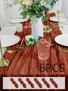 Cheesecloth Table Runner, (60/90*180/300cm 45*275cm) Solid Color Runner Gauze Boho Wedding Decor Romantic Table Runner For Wedding Birthday Party 12/6/1pc - Cheese Cloth - View 68