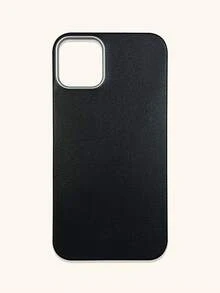 1pc 4-Color Optional Solid Color Lychee Texture Faux Leather Large Window Phone Case, Ins Premium Minimalist Business Solid Color Leather Texture, A Classic Black / B Beige White / C Premium Gray / D Caramel Brown, Faux Leather Matte Lens Raised Full Coverage Anti-Drop Soft Shell, Autumn/Winter Commute Versatile, Suitable For Personal Use And Gift; Compatible With IPhone Case & Galaxy Case, Compatible With IPhone 17 - Multicolor - View 71