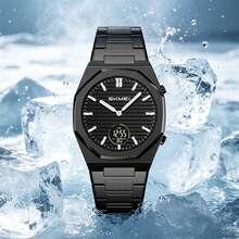Skmei 2703 Luxury Men Digital Watch Stainless Steel Band EL Light Double Display In Stock Business Watch Supplier - Black - View 4