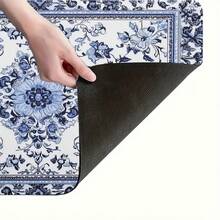 1pc Extra Large Draining Mat, Vintage Mosaic Print, Bar Countertop Waterproof Mat, Drying Mat, Drainage Mat, Coffee Machine Mat, Coffee Cup | Tableware Draining, Absorbent Quick-Drying Draining, Washable And Reusable, Suitable For Kitchen | Cafe, Tea Cup, Coffee Cup, Coffee Machine Accessories, Home Decor For Coffee Lovers, Perfect As Housewarming Gift, Halloween Gift, Christmas Gift - Multicolor - View 8