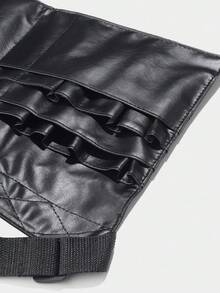 1pc Professional Makeup Brush Bag With Pockets, Artist Waist Belt, PU Leather Material, Makeup Brushes Not Included - Multicolor - View 7