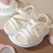 Vicvait Sandals, Summer Children's Fashion Princess Shoes, Shoes For Older And Middle-Aged Children, Girls' Soft-Soled Shoes, Students' Beach Shoes - White - View 24