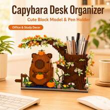 1160pcs Set Model Balok Bangunan Partikel Kecil Capybara Tempat Pena Penyimpanan Balok Dekorasi Tingkat Kesulitan Tinggi Model Buatan Tangan Edukatif Ornamen Koleksi Dekorasi Kantor Hadiah Paskah Natal Halloween Hari Valentine (Pena Tidak Termasuk, Hanya Untuk Pajangan) - MultiWarna - View 4