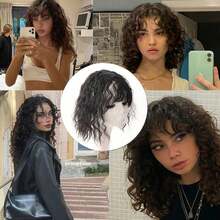 14 Inch/10 Inch Starry Mesh Corn Hair Extensions - Mom Hair Volume Recovery Hairpiece, Top Coverage For Gray Hair, Fluffy And Lightweight, Natural Curl; Suitable For All Types Of Users, Easy To Wear - Multicolor - View 8