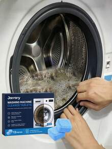 Washing Machine Tub Cleaning Effervescent Tablets, Deep Cleaning Formula, Able To Dissolve Dirt, Stains And Residue In The Washing Machine Drum. Convenient To Use, No Need For Scrubbing, Suitable For Top-Loading And Front-Loading Washing Machines, Simple Maintenance, Keep The Interior Of The Washing Machine Clean And Fresh. - Shape - View 9