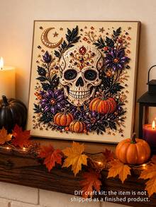 Halloween & Christmas Theme Diamond Painting DIY Kit, 5D Diamond Art, Handmade Rhinestone Painting, Create Beautiful Patterns With Your Own Hands, Home Leisure Craft, Perfect For DIY Lovers, Healing Handmade Gift Suitable For All Seasons. These Kits Make Creative, Thoughtful Gifts For Holiday Parties, Gift Exchanges, Or Festive Presents For Friends And Family. - Multicolor - View 2