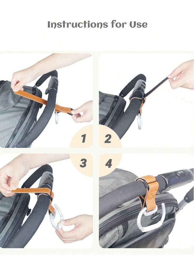 1個多功能嬰兒推車收納掛鉤，通用兒童推車收納掛鉤，易於安裝，壁掛式，適用於推車與配件，實用掛鉤 - 彩色 - 查看 8