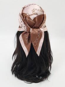 1pc Women's Bohemian Vintage Leopard Print Bandana Square Scarf, Suitable For Daily Wear And Beach Vacation - Multicolor - View 5