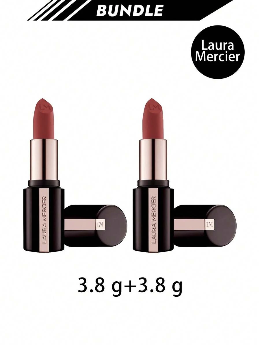 Laura Mercier [Bundle] Caviar Smoothing Matte Refillable Lipstick 680 Rosewood Silk 3.8 G X 2 - 680 Rosewood Silk - View 1