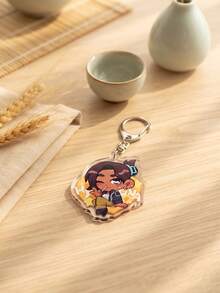 1pc/6pcs Alien Stage Acrylic Keychains, Cartoon "Alien Stage" Ivan, Sua, Luka And Till Chibi Wavy Edge Pattern Pendant, Backpack And Car Key Accessories, Anime Fan Gift, Exquisite Collection, Suitable For All Seasons - Multicolor - View 9