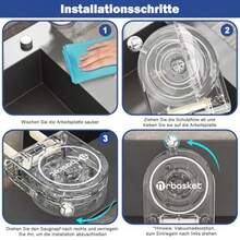 Dripsket 2-In-1 Stainless Steel Sink Strainer & Cloth Storage Rack, Includes 50 Filter Nets, Suction Cup Food Waste Bin, Easy Clean Kitchen Drainage Solution, Suction Cup Holder, Durable Plastic Filter Net, 1 Set - Multiple Styles - View 3