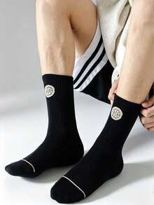 6 Pairs High Waist Sports Casual Personalized Mid-Calf Socks - Multicolor - View 5