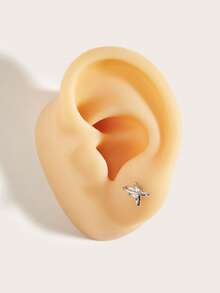 1pc Fashionable Exquisite Diamond Star Pendant Stainless Steel Earrings Suitable For Women's Daily Wear - Star - View 5