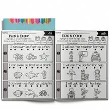 Sight Words Reading & Coloring Notebooks, Read And Color Activities, High Frequency Word Recognition, Sentence Comprehension, Picture Matching, English Vocabulary Practice, Early Reading And Language Learning Worksheets - Sight Words Reading & Coloring - View 6