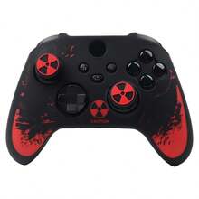 Black Red Radioactive Warning Sign Splatter Controller Skin Cover Compatible With Xbox Series X Wireless Controller, RALAN 1 Controller Protector Case+2 Customised Thumb Grips Caps - View 11