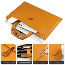 14 Inch Laptop Bag, Unisex, Large Capacity Inner Pocket, Business Briefcase FK7X - View 4
