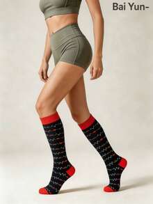 1/3 /6 Pairs Men Women Compression Socks For Elastic Pressure, Swelling Varicose Relief, New Women Fall Outfits Socks, Hiking Running Flight Use - Multicolor - View 2