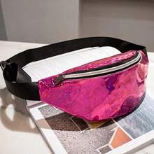 Personalized Fashion Waterproof Fanny Pack PU Large Capacity Wallet Holiday Travel Outdoor Running Shoulder Bag Women's - Multicolor - View 15