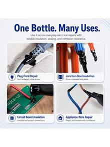 1.01oz Liquid Electrical Tape, Wire And Cable Insulation Coating, Wire Joint Repair Sealant, Circuit Board Component Protection, Tool Parts - A - View 8