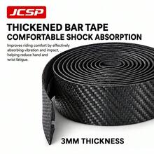 JCSP 3D Carbon Fiber Texture Bicycle Handlebar Tape, Comfortable Grip, Thick Anti-Slip Shock Absorption, Suitable For Road Bike Handlebars, Badminton Rackets And More, Road Bike Carbon Fiber Texture Handlebar Tape - Multicolor - View 4