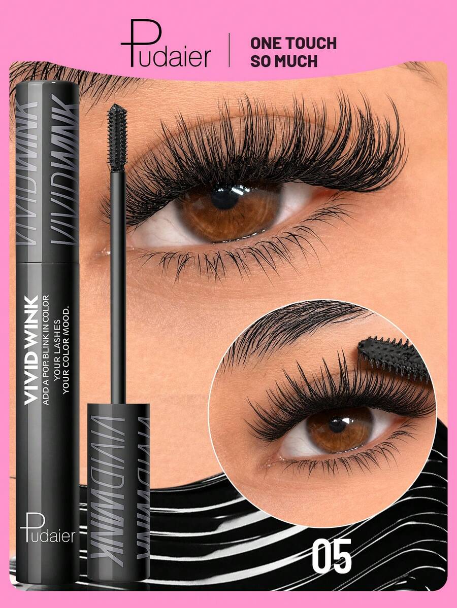 Pudaier Vibrant Volume & Curl Colored Mascara - Long-Lasting Waterproof Formula For Quick Styling, Perfect For Halloween Looks & Christmas Gifts,Defined Lashes - 05 - View 1