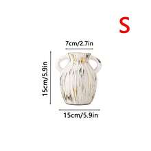 1pc Double Handle Ceramic Vase, Wabi-Sabi Textured Flower Vase For Home Decor - 1PC - View 13
