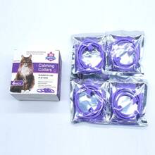 1 Set Purple Box Calming Collar (4pcs) - Calming Collar For Dogs And Cats, Pheromone Collar, Highly Effective Pheromones, Calm, Relax, Comfortable Separation Collar, Adjustable, Suitable For Small, Medium And Large Cats - Purple - View 5