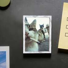 1pc Wooden Photo Frame Refrigerator Magnet - Exorcist Cat Fridge Decoration Magnet, Home Decor! - A - View 8