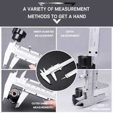 High Precision 0‑150mm Vernier Caliper, Clear Scale Stainless Steel Measuring Tool, 0.02mm Accuracy, With Storage Box, For Engineering Model Making Home Workshop Daily Measuring Tasks - Silver - View 7