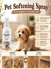Dog Detangling Spray, Pet Anti-Matting Cleaning Smoothing Fluffy Grooming Spray - one-size - View 2