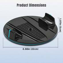Dudukan Vertikal yang Kompatibel dengan Konsol P/S/5, P/S/5 Slim, P/S/5 Pro, Lampu Ambient Warna-warni RGB, Stasiun Pengisian Ganda untuk Dua Pengontrol Game DualSense, Aksesori Gaming P/S/5 All-In-One - MultiWarna - View 4