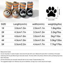 4Pcs Dog Shoes For Small Dogs, Wear‑Resistant Rubber Sole Puppy Boots, Strong Sticky Hook‑And‑Loop Closure, Paw Protector For Rainy Snowy Summer Hot Ground, For Outdoor Walking - Multicolor - View 4
