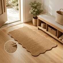 1PC Imitation Jute Loop Kitchen Runner Rug, Rustic Brown Tight‑Woven Plush Floor Mat, Fade‑Resistant Lint‑Free Pilling‑Proof Washable Carpet, Pet‑Friendly Long Rug For Hallway, Bedside, Balcony, Outdoor Garden, Hotel & Office Home Decor Use - Multicolor - View 8