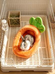 1pc Pet Mat Rabbit Bed Pad, Rabbit Winter Warm Bed Pad, Hamster Bed Guinea Pig Bed, Suitable For Hamsters, Rabbits, Guinea Pigs And Other Small Pets All Season Sleep Bed - Round - View 9
